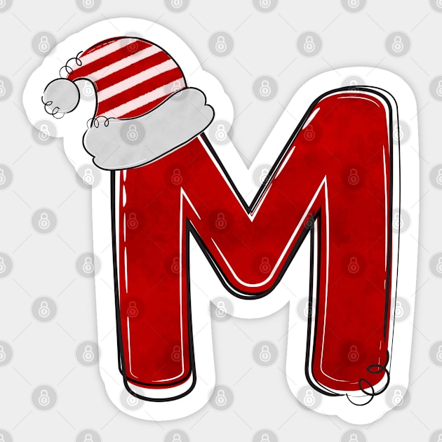 Letter M - Christmas Letter Sticker by Pop Cult Store